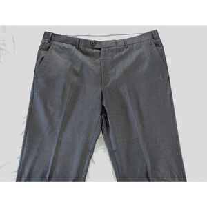 Santorelli Italy Luxury Serge Romeo Flat Front Wool Dress Pants, Slacks. 42X30.